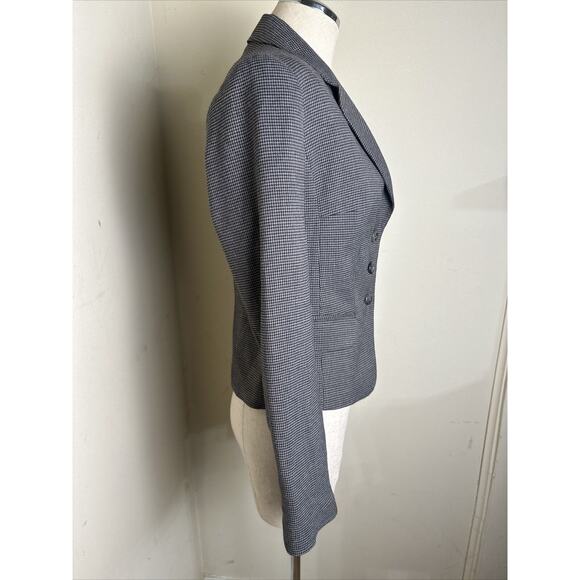 H&M Women’s Houndstooth Three Button Lined Blazer Jacket - Size 6 EUC - Picture 5 of 12